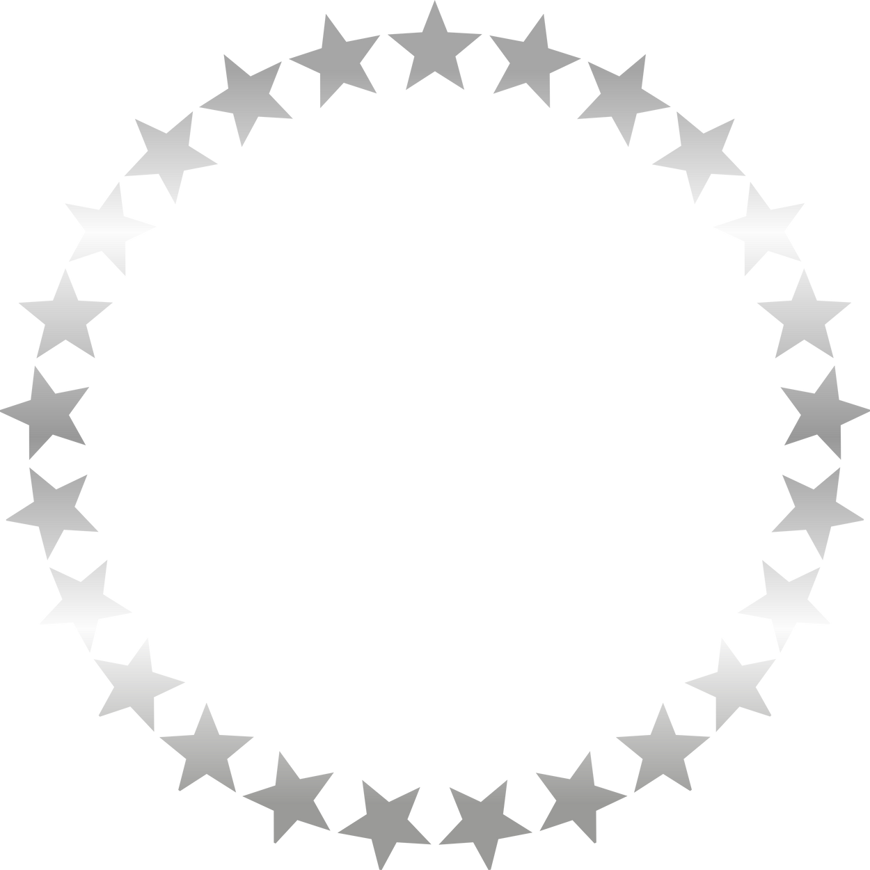 Silver Circle Frame Star